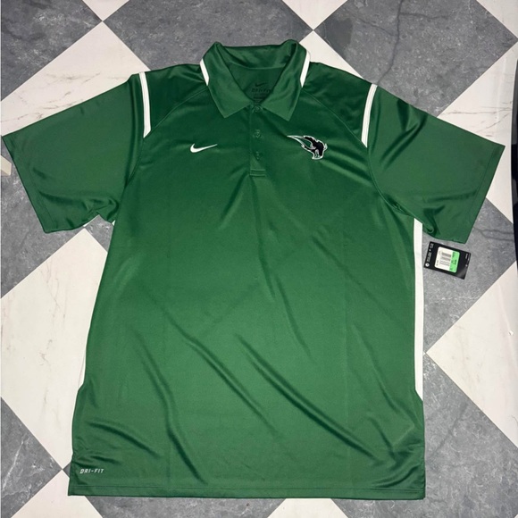 NEW OBU (Oklahoma Baptist University)Nike Green Polo Shirt - Picture 1 of 2